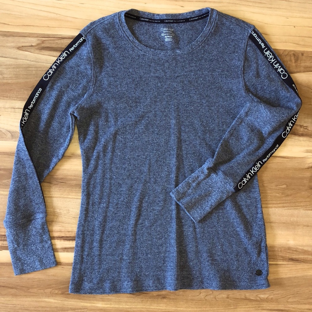 Calvin Klein dark gray performance stretch shirt